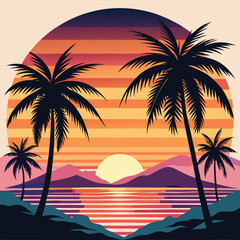 Black palm tree set vector illustration isolated on white background silhouette art black white stock illustration logo icon png. tropical, beach, landscape, pattern, paradise, coconut background