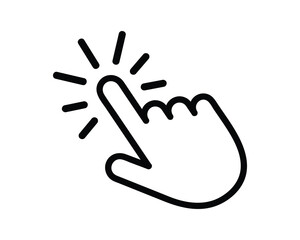 Hand cursor icon. Hand cursor icon click. Pointer cursor sign and symbol. 