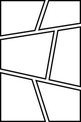 Rectangle Comic Page Halftone Background Line Style