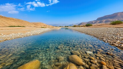 Ancient aquifers below desert landscapes, groundwater resources, natural reserves