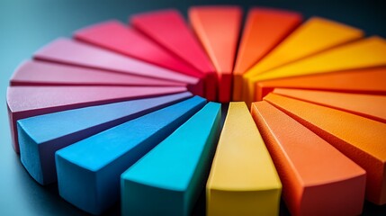 Obraz premium An array of pie charts illustrating different economic metrics, with GDP growth in vibrant colors, inflation rates highlighted, and unemployment figures in muted tones.