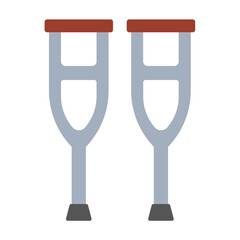 Crutches Icon Style