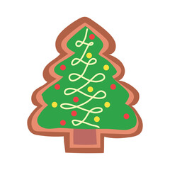 ginger bread on christmas day. Gingerbread cookies. Christmas gingerbread cookies. Winter homemade xmas sweets in shape of house and gingerbread man, star and snowflake, santa and heart, bird and rabb