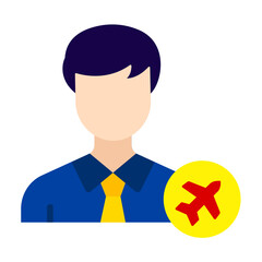Naklejka premium Airline Agent Icon Style