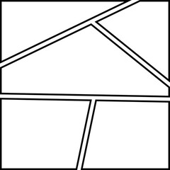 Obraz premium Square Comic Page Halftone Background Line Style