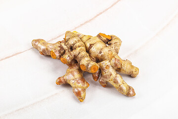 Fresh young Tumeric root heap