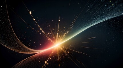 Dark blue and glow particle abstract background