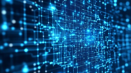 Obraz premium Exploring the synergy of code, ai, cloud storage, and quantum computing in a connected network