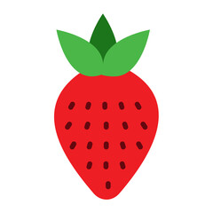 Fototapeta premium Strawberry Icon Style