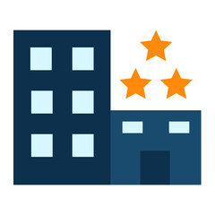 3 Star Hotel Icon Style