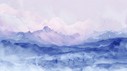 Panoramic Frame Background watercolor