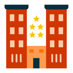 Naklejka premium Luxury Hotel Icon Style
