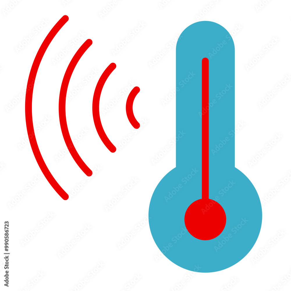 Poster smart temperature icon style