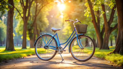 Fototapeta premium Blue Bicycle on a Path