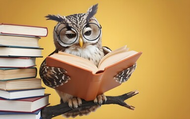 owl and books