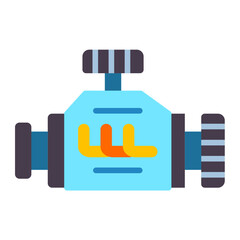 Car Engine Icon Style