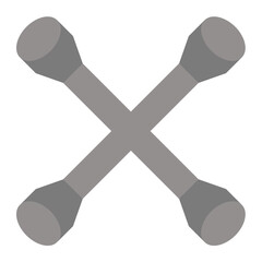 Cross Wrench Icon Style