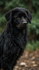 Fototapeta premium Black and baby animal duo.