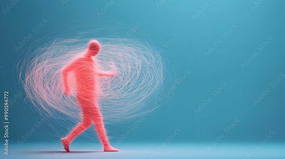 Poster captivating dancer in neon hued motion symbolizing fluid imagination