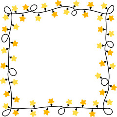 Star Bunting Hanging Decoration Illustration Square