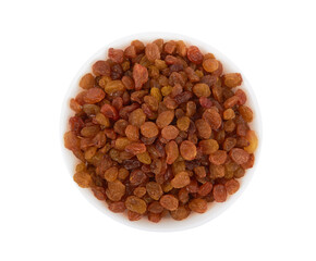 Bowl with raisins