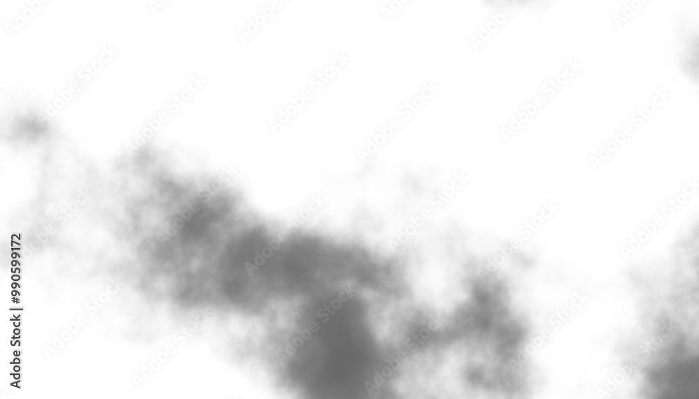 Aufkleber black smoke steam isolated transparent background. fog and mist effect for text or space. overlay wi