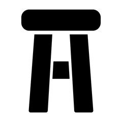 wooden chair Solid icon