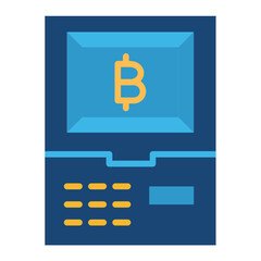 Cryptocurrency ATM Icon Style