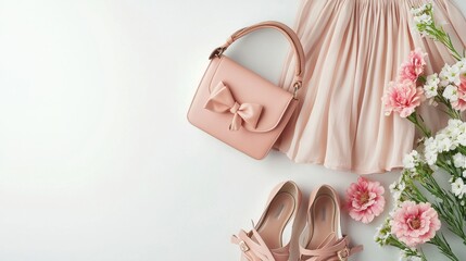 Romantic Floral Arrangement with Fashionable Accessories