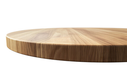 Close up wooden round table surface