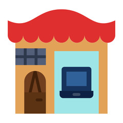 Obraz premium Electronics Shop Icon Style