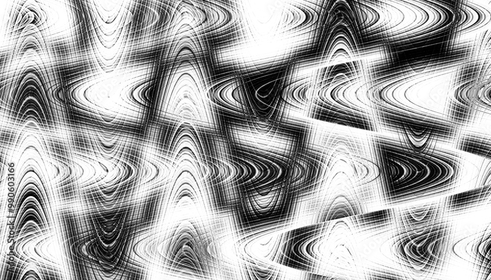 Leinwandbilder Modern abstract overlay transparent background texture with layers of black and gray transparent material in grunge lines in random geometric