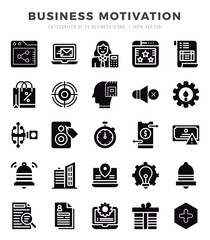 Business Motivation icon pack for your website. mobile. presentation. and logo design.