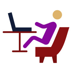 Relax Work Icon Style