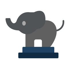 Circus Elephant Icon Style