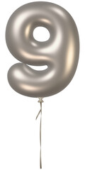 Number 9 balloon and ornament