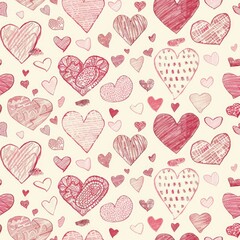 Valentine's day heart pattern design for festive backgrounds and wrapping. AI