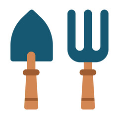 Fork And Trowel Icon Style