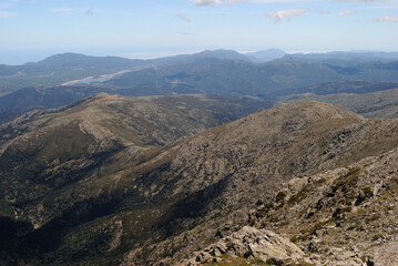 Vedute panoramiche sul sentiero per Punta La Marmora, sui Monti del Gennargentu