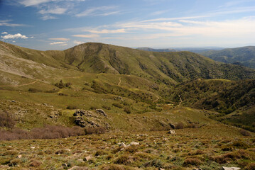 Vedute panoramiche sul sentiero per Punta La Marmora, sui Monti del Gennargentu