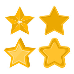 Shining Gold Star Vector. Quality Star Decoration. Luxury Star Medal.
