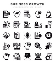 Business Growth web icons in Lineal Filled style.