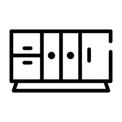 storage cabinet Line Icon