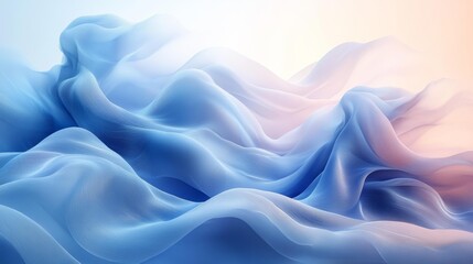 Fototapeta premium Abstract Flowing Blue and Pink Fabric Texture Generative AI