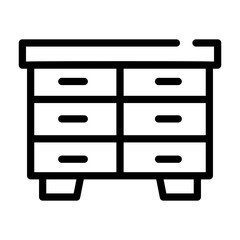 storage cabinet Line Icon