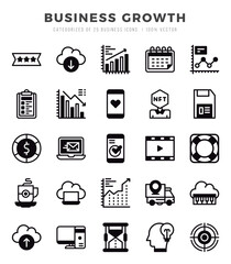 Business Growth elements. Lineal Filled web icon set. Simple vector illustration.