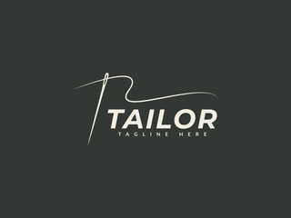 tailor logo vector illustration. sewing logo template