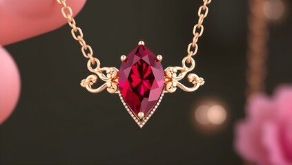 Ruby Necklace:  Sophisticated Design