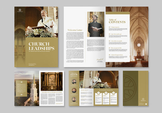Church Leadership Brochure Layout