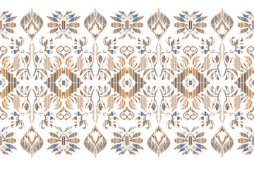 Abstract Geometric Ethnic Pattern design for background, carpet, wallpaper, clothes, wrapping, fabric, embroidery style vector illustration.